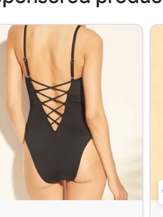 Other - Black cross cross one piece swimsuit